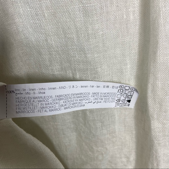 Zara White 100% Linen Gauze Oversized Tunic Top - Picture 5 of 5